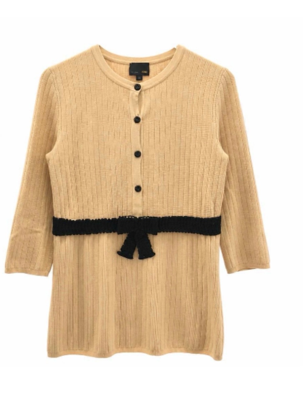Fendi Ribbon Design Ribbed Knit Top / Pullover
Vintage Sz 40